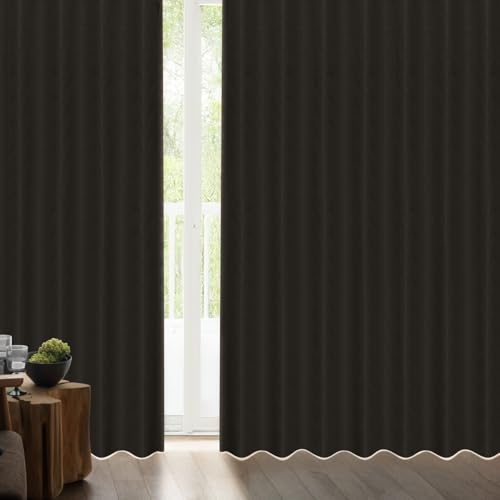 カーテンくれない 断熱・遮熱カーテン「静 Shizuka」完全遮光 幅100×丈200cm 2枚入