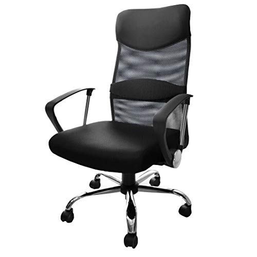 タンスのゲン オフィスチェア 腰楽ランバーサポート ハイバック メッシュ