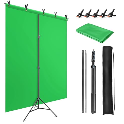 Hemmotop クロマキー グリーンバック T字型スタンドセット