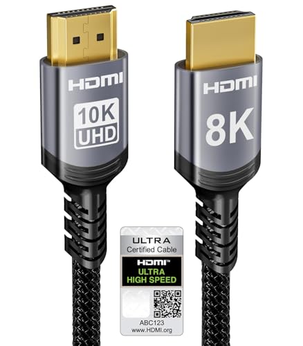 Sniokco 8K HDMI 2.1ケーブル（HDCP 2.3/2.2対応・48Gbps・2m）