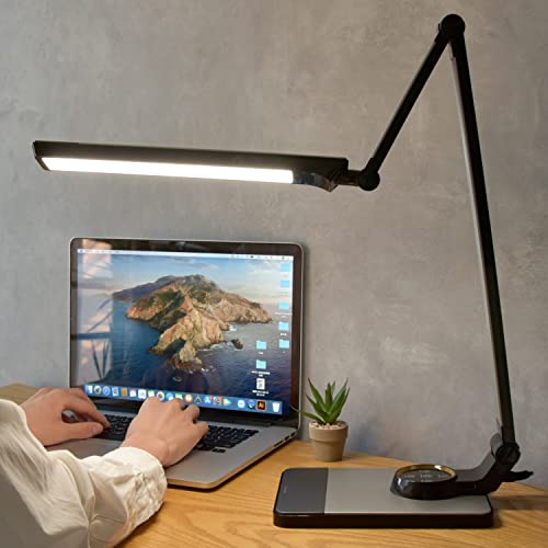 wasser83 LEDデスクライト アンティーク 調光調色 USBポート付き