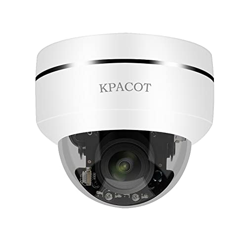 KPACOT 防犯カメラ 屋外 PoE 500万画素 5倍ズーム AI人体検知 自動追跡