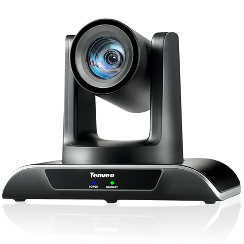 Tenveo PTZカメラWeb会議 広角1080p FHD 60 fps光学20倍ズーム USB/HDMI/RJ45