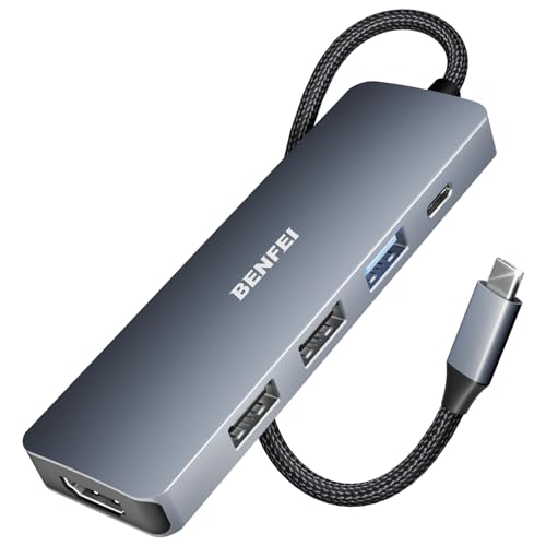 BENFEI USB C ハブ 5in1 4K@30Hz HDMI USB3.2+USB2.0 Type-C 100W PD急速充電