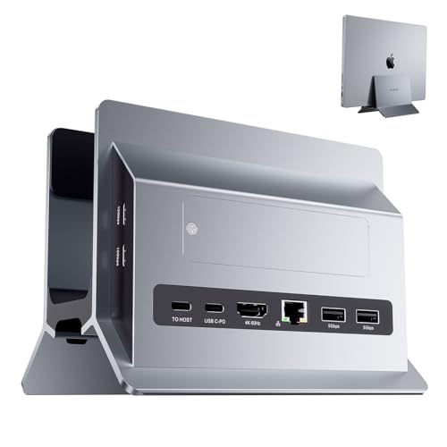 PULWTOP USB-C ドッキングステーション スタンド一体型 HDMI 4K@60Hz SSDスロット付