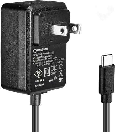 RasTech Raspberry Pi 5 電源 27W USB-C PD 充電器