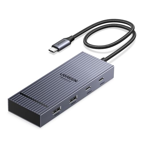 UGREEN 7 in 1 Revodok Pro USB C ドッキングステーション 2*HDMI出力 4K@60Hz 10Gbps PD100W