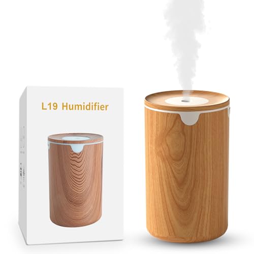 ラブホーム美家 木目調加湿器 320ml アロマ対応 LEDライト