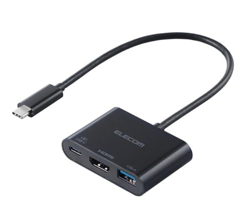 エレコム USB-C ハブ ドッキングステーション 3in1 PD100W HDMI 4K対応 高速データ転送 5Gbps