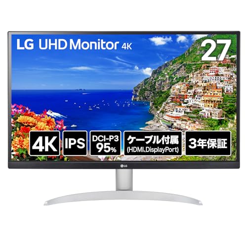 LG 27UP600K-W 27インチ 4K DisplayHDR 400