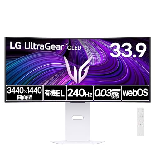 LG UltraGear OLED 34GX90SA-W 超湾曲ウルトラワイドOLEDゲーミングモニター