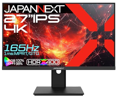 JAPANNEXT 27インチ IPS 4K 165Hz ゲーミングモニター（HDMI 2.1・PS5・VRR対応）