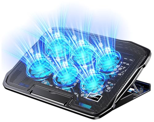 Kungix ノートPC冷却パッド 6ファン 4段階高度調整