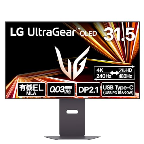 LG UltraGear OLED 32GX870A-B 32インチ 4K QD-OLED 165Hz ゲーミングモニター