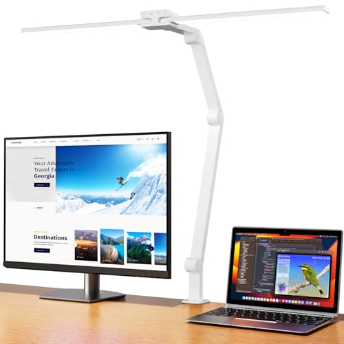 KableRika デスクライト 24W ダブルライトバー 80cm幅 クランプ式