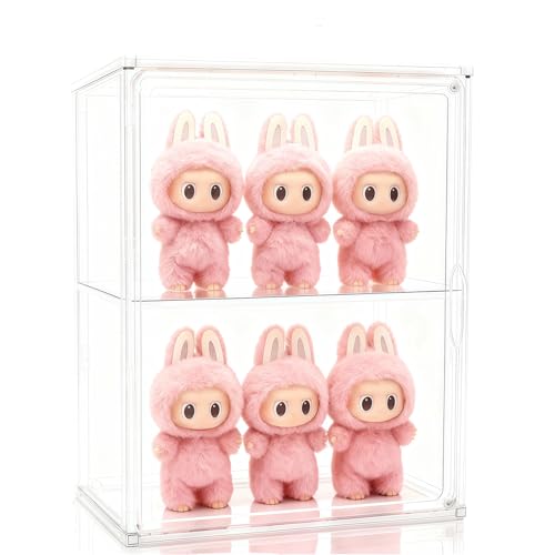 2段 アクリルディスプレイケース 36×27×12cm for Labubu