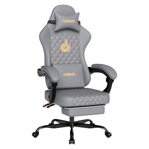 NIONIK ゲーミングチェア PUレザー
