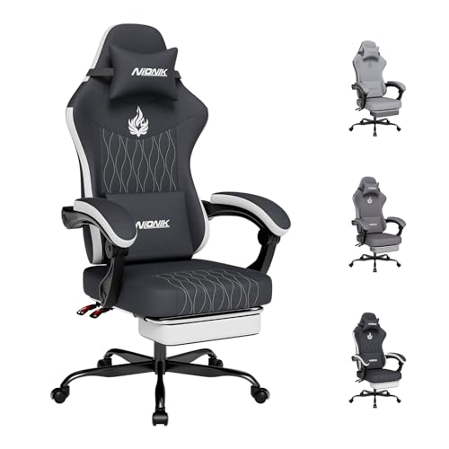 NIONIK ゲーミングチェア ファブリック