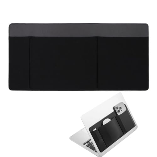 Akaaka ノートパソコン用 貼り付け収納ポーチ 3ポケット 粘着式