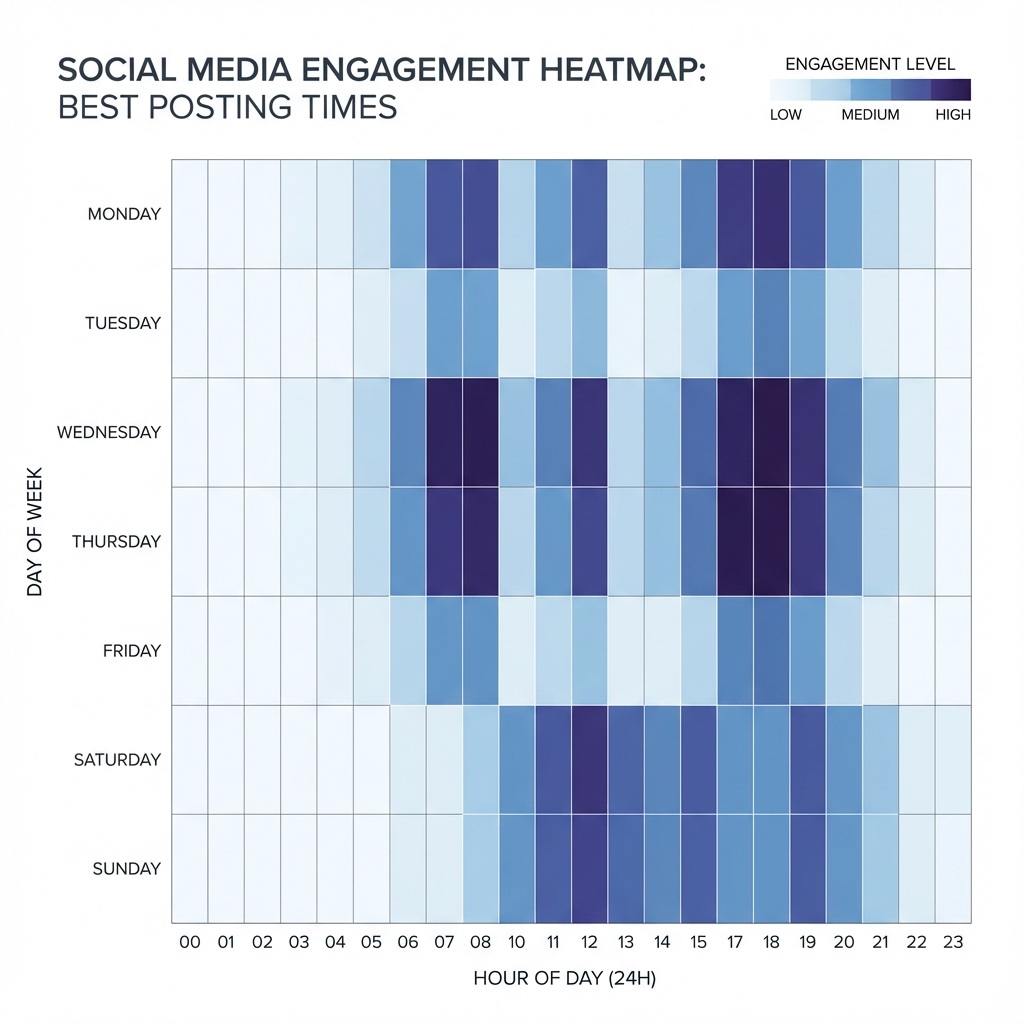 最適な投稿時間帯ヒートマップ